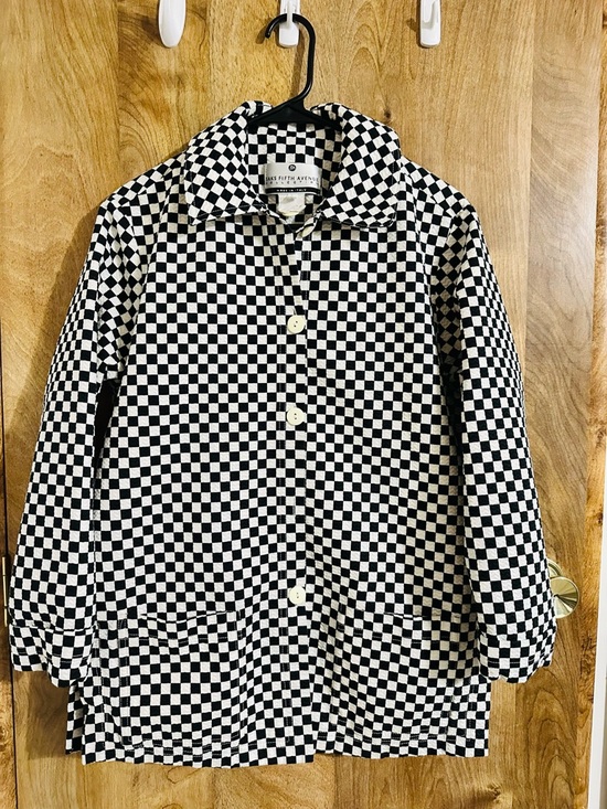 Saks Fifth Avenue Other - Saks Fifth Avenue Black & White Checkerboard Kids Raincoat